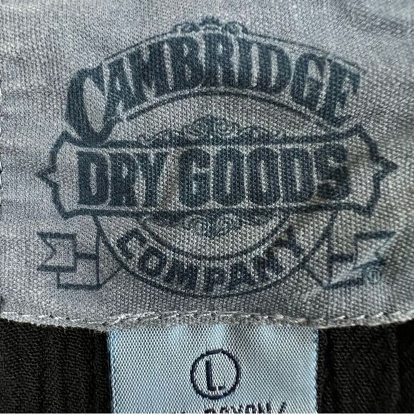 VTG Cambridge Dry Goods Boho Embroidered Button Tunic Blouse Black Size Large - Picture 9 of 12